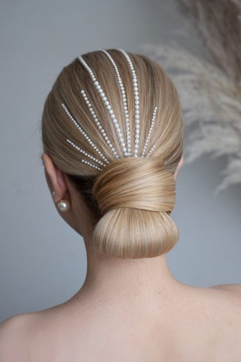 Peigne à Chignon Artisanal - Jade Rouge - Création Unique Atelier Lunaire - France